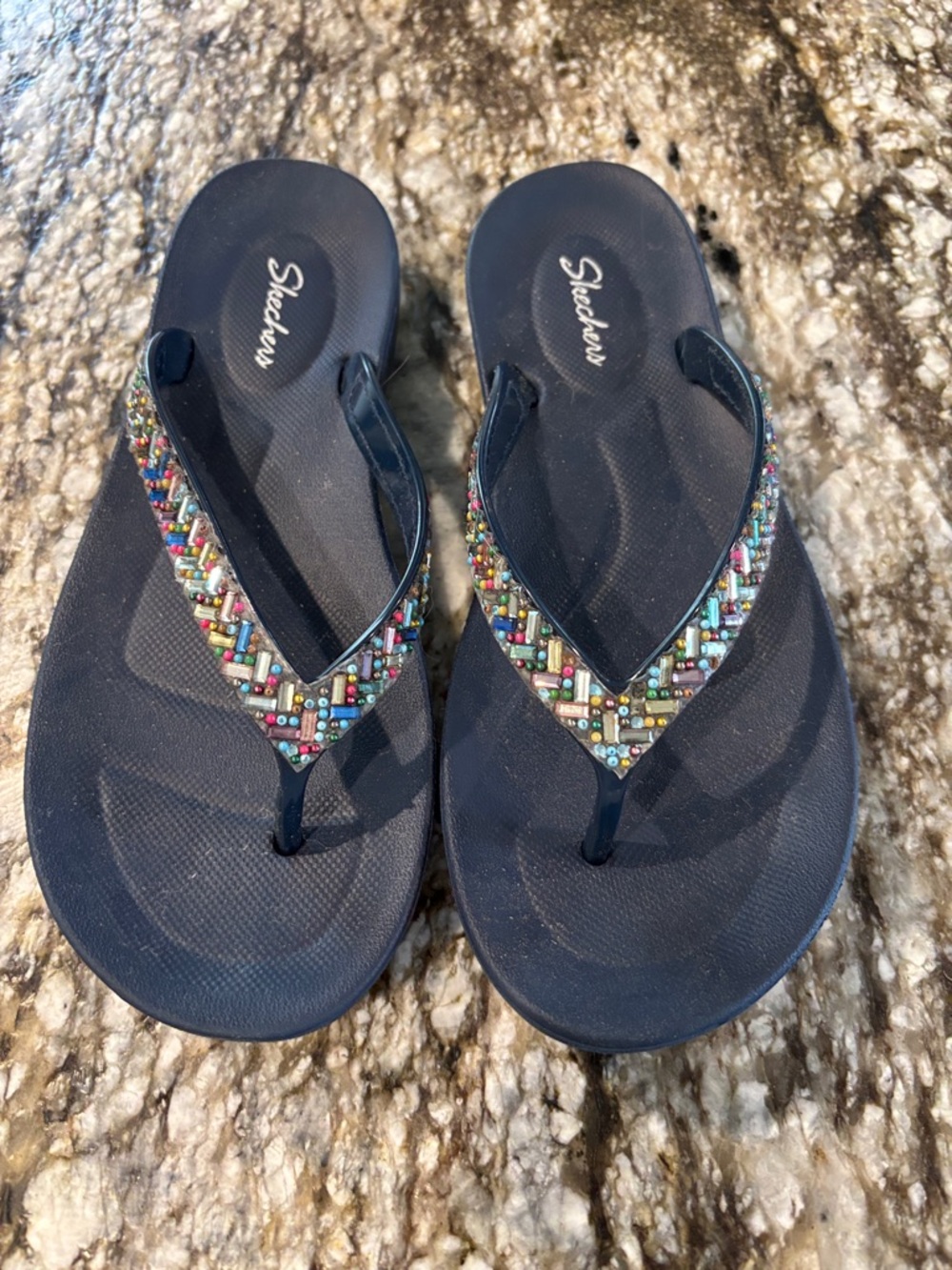 Women’s sketchers beaded sandals size?